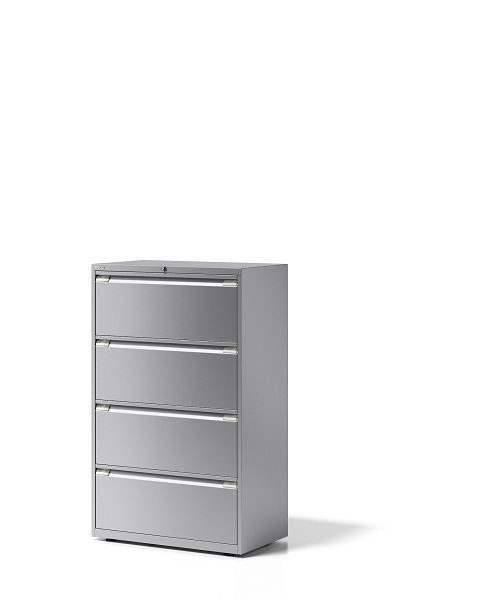 Bisley Schubladenschrank Essentials, 4 Schubladen à H 304 mm, silber, YESF0813355