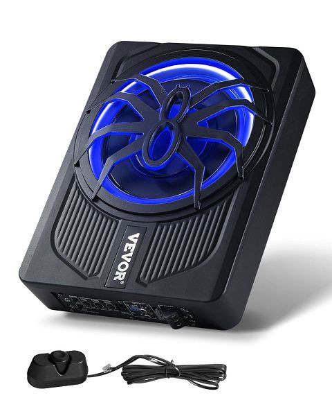 VEVOR Untersitz-Auto-Subwoofer, 440W Schlankes Aktives Subwoofer-System 254mm, MCXAZQCZYXDY5AKALV9