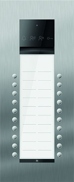 TCS Türkontrollsystem PES PRO Audio Außenstation 20T 2 Spalten UP Edelstahl, ASU600220-0030