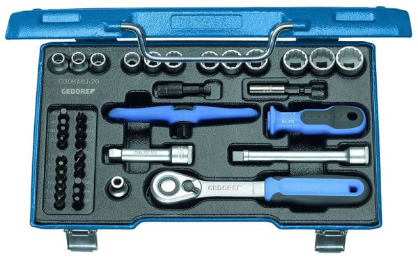 GEDORE Steckschlüssel-Satz 3/8", 40-teilig, IN-IS-PH-PZ-TX-XZN, 1973347