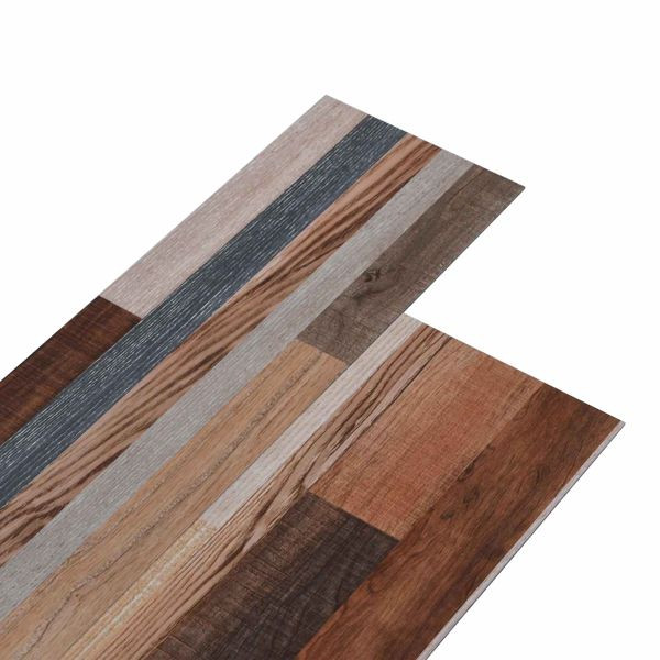 vidaXL Selbstklebende Bodenbelagsdiele 32-teilig Mehrfarbig 4,46 m² PVC, 42046307