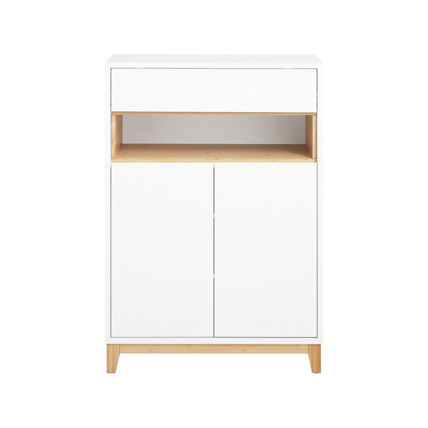 SoBuy Schuhschrank mit einer Schublade Holzfarbe 60x34x85 cm, Modern, FSB97-WN