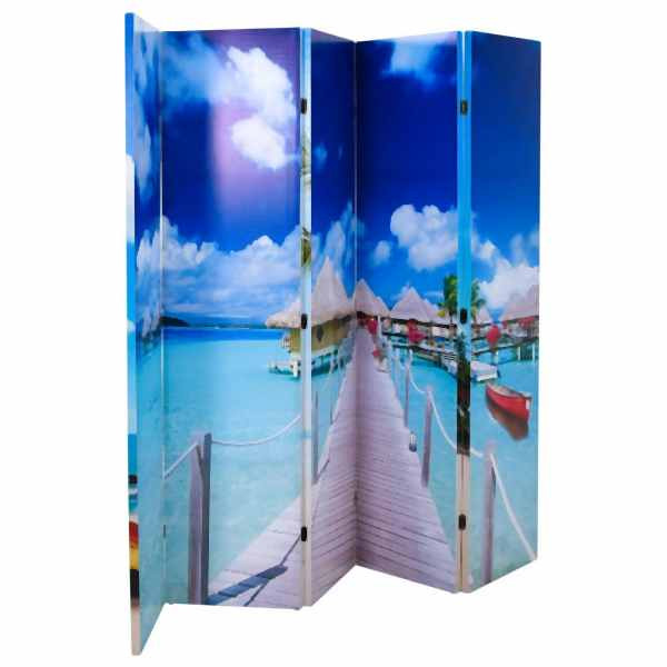 vidaXL Raumteiler, klappbar 200 x 170 cm Strand, 240478