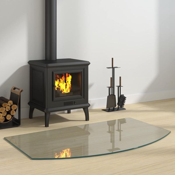 vidaXL Feuerstelle Glasplatte Transparent 100 x 60 cm Glas, 353877