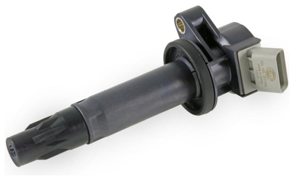 HELLA Zündspule, 12V, 4-polig, Kerzenschachtzündspule, geschraubt, 5DA 358 057-341