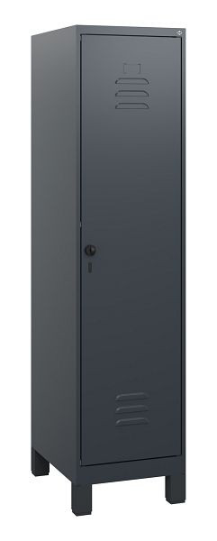 C+P Umkleidespind Classic PLUS, Füße, 1630x400x500mm, 7035/7016, Drehriegel, 0800105-12 S10008