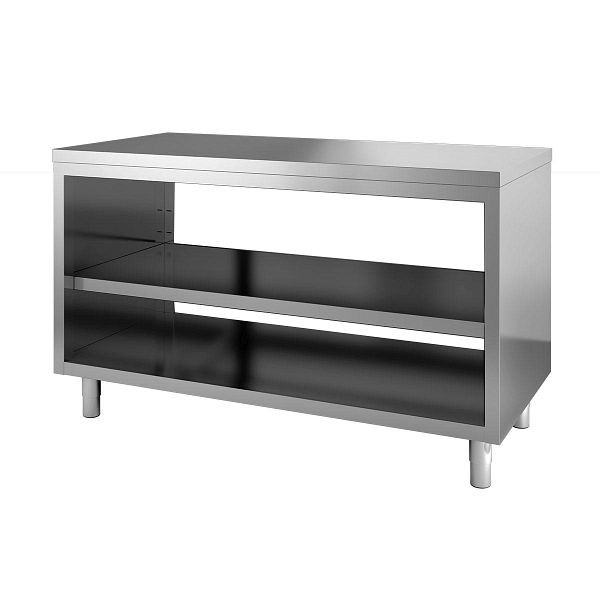 Vaiotec TOPLINE Arbeitsschrank 600 / offen mit Durchreiche, 140x60x85 cm, 10898