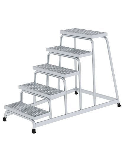 Krause Arbeitsplattform aus Aluminium, 5 Stufen, mit R 13 Rutschschutz, 274497