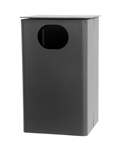 Renner Rechteck-Abfallbehälter ca. 35 L, pulverbeschichtet RAL 6005, 7044-00PB 6005