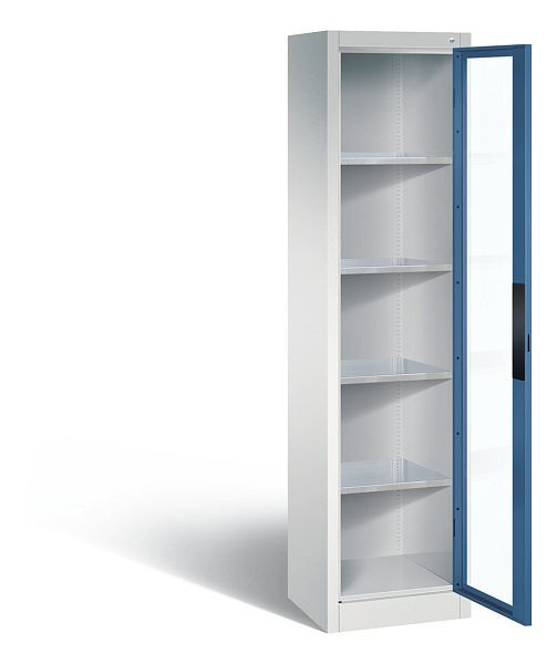 C+P Werkzeugschrank Acurado, H1950xB502xT400mm, Farbe: Lichtgrau / Fernblau, Muldengriff, 8900-055 S10034