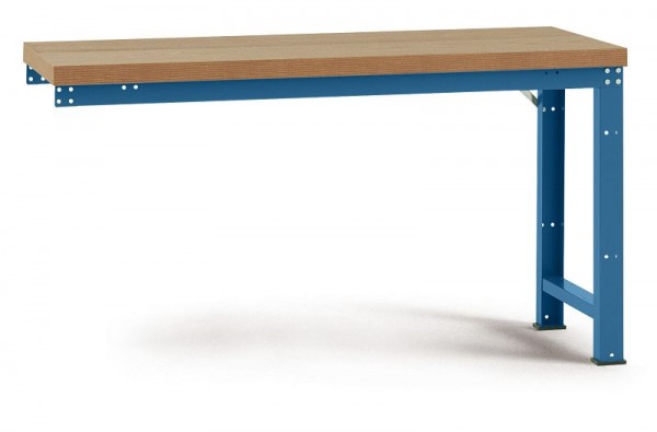 Manuflex Anbauwerkbank PROFI Standard mit Multiplexplatte, BxTxH = 1500 x 700 x 840 mm, Brillantblau, WP4014.5007
