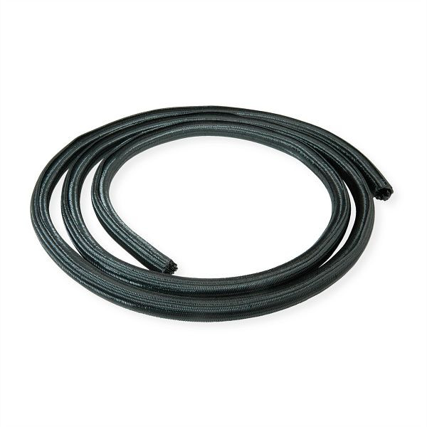 ROLINE PVC Gewebeschlauch für Kabelbündelung, selbstschließend, schwarz, VE: 2,5 m, 19.08.3160
