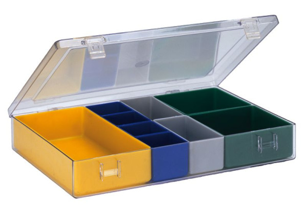 LA-KA-PE Sortimentskasten 4.09, Inhalt: 1 Stück 198x99x40 / 2 Stück 99x99x40 / 2 Stück 99x49x40 / 4 Stück 49x49x40, VE: 10 Stück, 12080 01 10