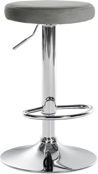 CLP Barhocker Ponte Samt chrom, grau, 322031, 4251756489083