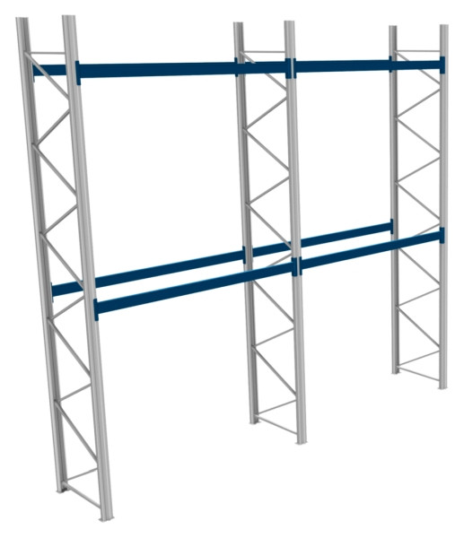 BITO Palettenregal P3 5505x1100x5800 Komplettregal, 2E, 800 RAL5010 U, 56476