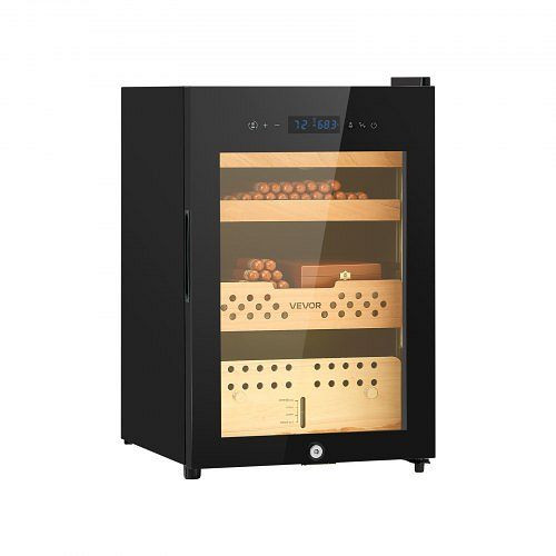 VEVOR elektrischer 60L Zigarren-Humidorschrank für 350 Zigarren, mit Kompressorkühlung, 3-lagig, DXQBSJYSJZL68XO9O001V2