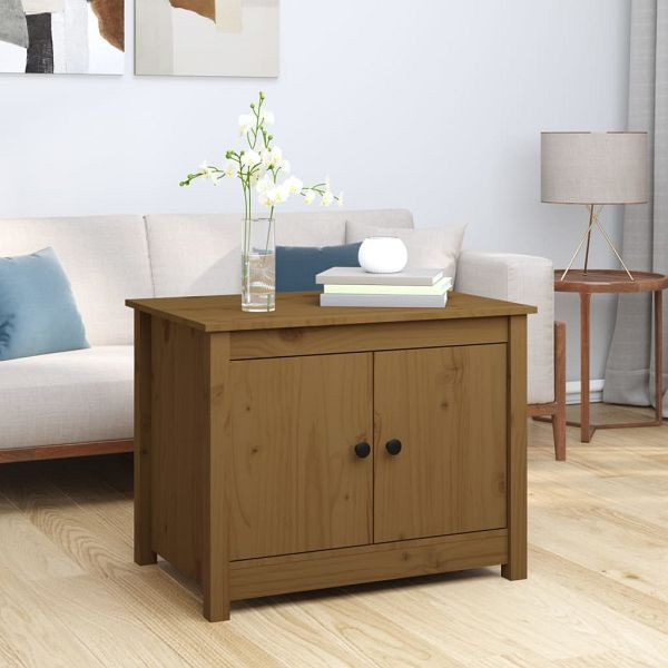 vidaXL Couchtisch Honigbraun 71x49x55 cm Massivholz Kiefer, 820929