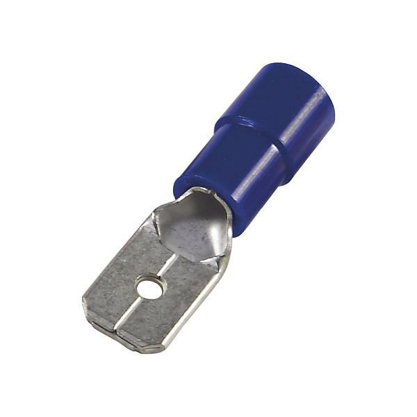 Haupa Flachstecker blau isoliert 1,5-2,5/6,3, PC-isoliert, VE: 100 Stück, 340424