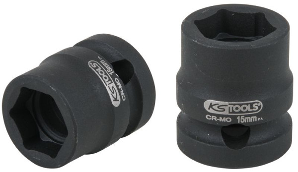KS Tools 1/2" Sechskant-Kraft-Stecknuss, extra kurz, 15,0 mm, 515.0062