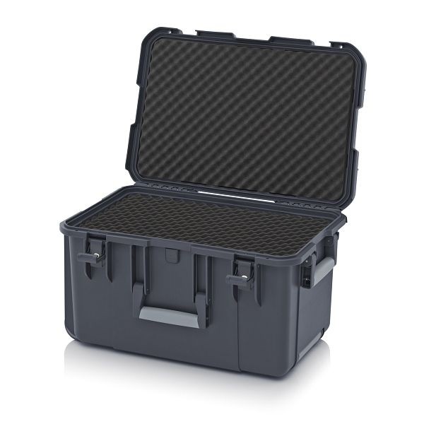 Auer Schutzkoffer Pro Trolley, Anthrazitgrau, mit 2 gleichschließenden Schlössern, Noppenschaumpolster, CP S 6433 B6-7016