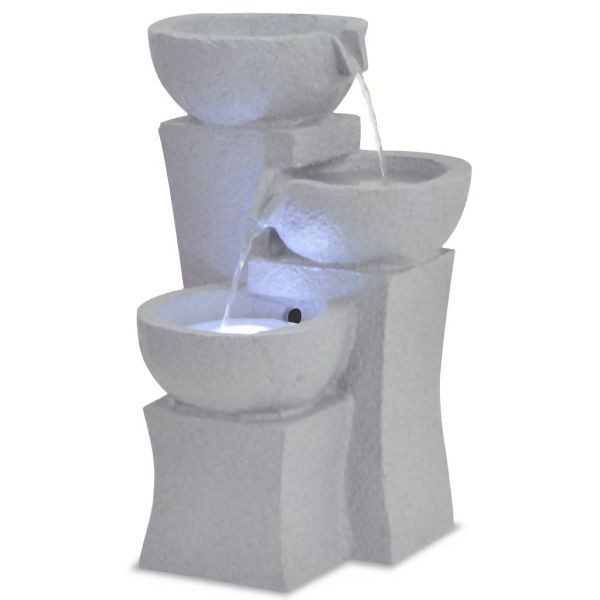 vidaXL Zimmerbrunnen mit LED-Beleuchtung Polyresin, 244290