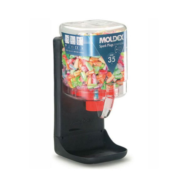 Stein HGS Moldex Spender inkl. Gehörschutzstöpsel 'Spark Plugs' und Wandhalterung, VE: 250 Paar, mm4110