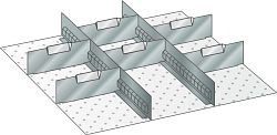 LISTA Set Schlitzwände und Trennbleche (BxTxFH) 459x510x75mm, 41.477.000