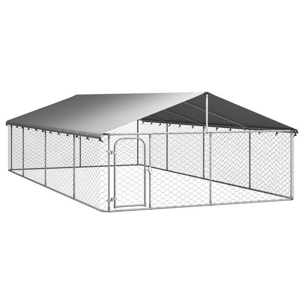 vidaXL Outdoor-Hundezwinger mit Dach 600x300x150 cm, 171502