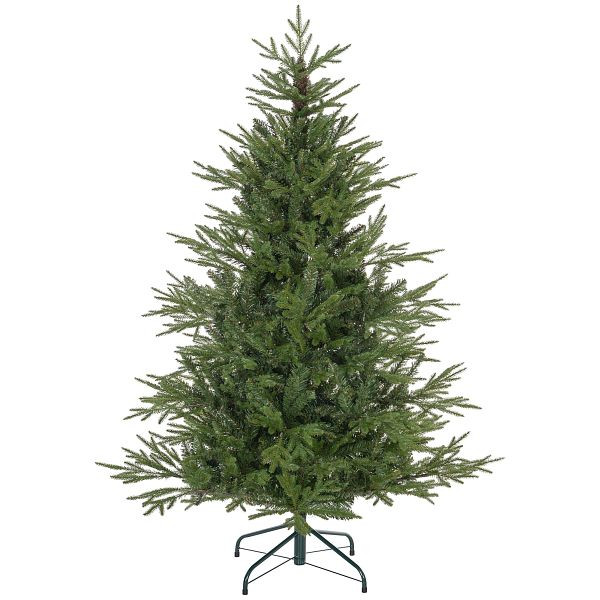 HOMCOM Weihnachtsbaum 150 cm, realistisches Aussehen, Schnellaufbau, inkl. Ständer, feuersicherer Kunststoff, 830-888V00GN