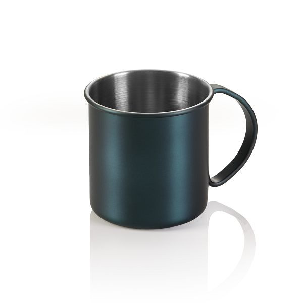WAS Moscow Mule NOCTURN, 0,45 Liter, Ø 9 cm, Höhe 9 cm, blau matt, Chromnickelstahl 18/8, 8322245