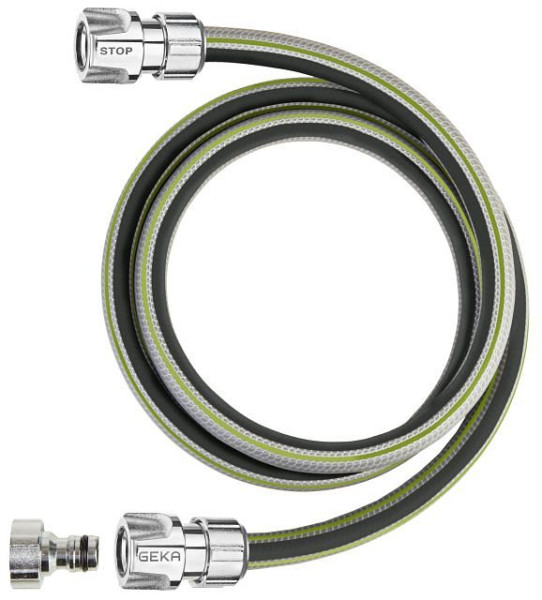 GEKA plus Anschlussset Stecksystem für Schlauchwagen 1/2" - 13mm 1, 5m Messing Chrom, VE: 5 Stück, 46.7898.8