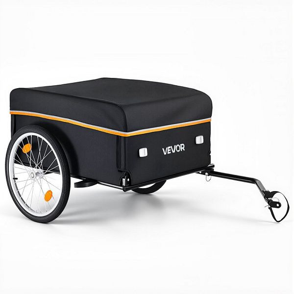 VEVOR Fahrrad-Lastenanhänger faltbar, 59 kg, Stahl/600D Oxford, Regenschutz, für 22–28 Zoll Fahrräder, CGKZXCHYTCHJEY6KV001V0