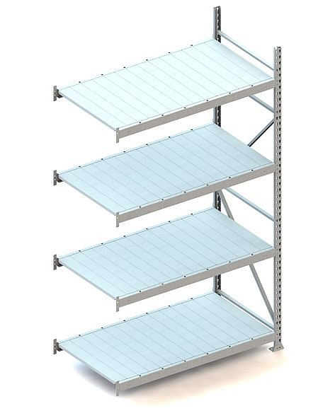Meta MINI-RACK AR 2500x1400x800 mm, verzinkt, mit Stahlpaneele, Bodenanzahl: 4, 20051279