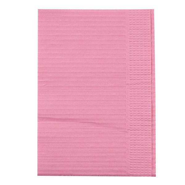 Hygostar Patientenservietten, rosa, Papier, PE-Beschichtung 45 x 33 cm, 2-lagig, VE: 500 Stück, 53325
