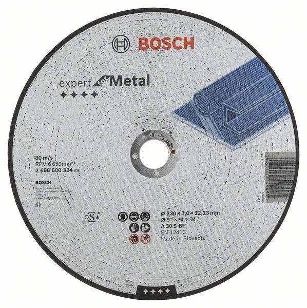Bosch Trennscheibe gerade Expert for Metal A 30 S BF, 230 mm, 3,0 mm, VE: 25 Stück, 2608600324
