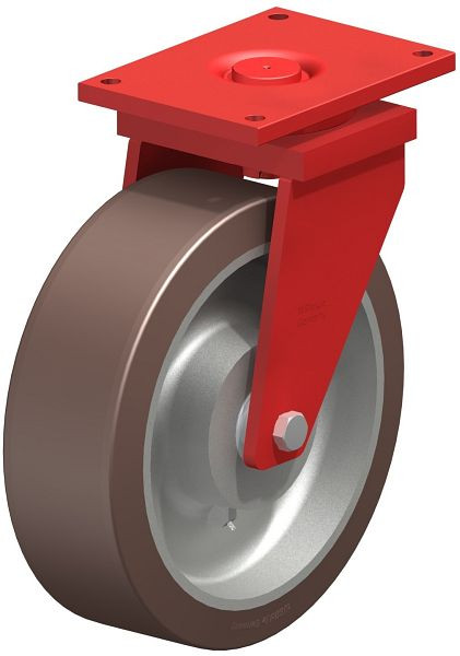 Blickle LS-GB 604K Stahlgeschweißte Schwerlast-Lenkrolle, schwere Drehkranz-Ausführung, Blickle Besthane®, Braun, 755040