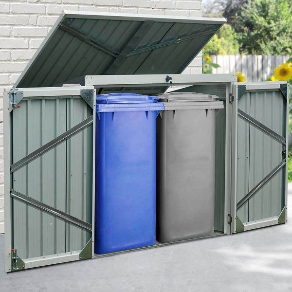 HOME DELUXE Mülltonnenbox BASURA M - 2 x 240L, 40756, 4058166207821