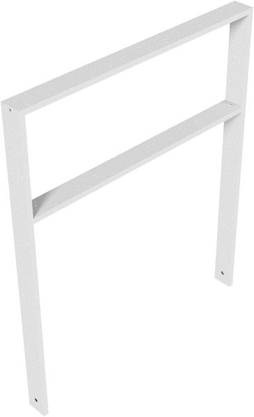 Schake Anlehnbügel aus Stahlrohr Rechteckrohr, 80 x 20 mm, mit Querholm, Gesamtbreite: 1000 mm, feuerverzinkt, 459_100