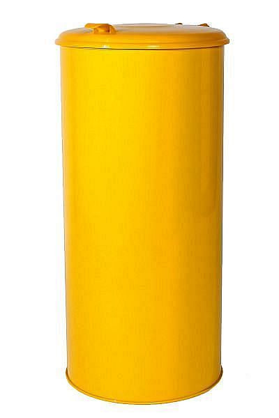 Renner Abfallsammler "Gelber-Sack" (ohne Klemmring), Inhalt ca. 70 L, Ø 315 mm, Höhe 770 mm, mit Kunststoff-Deckel gelb, verkehrsgelb, 8030-00