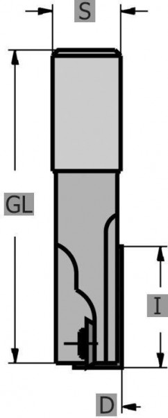 Edessö Wendeplatten-Nutfräser HW Z1+1 S: 12mm, A: 20, B: 30, C: 12, 130220012