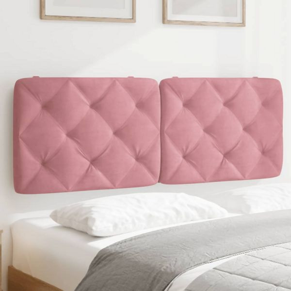 vidaXL Kopfteil-Kissen Rosa 140 cm Abmessung Samt, 374732