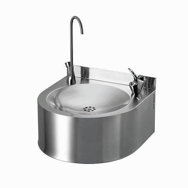 Air Wolf Trinkbrunnen T 404, Serie T, Beckendurchmesser: 270 mm, Edelstahl gebürstet, 40-404