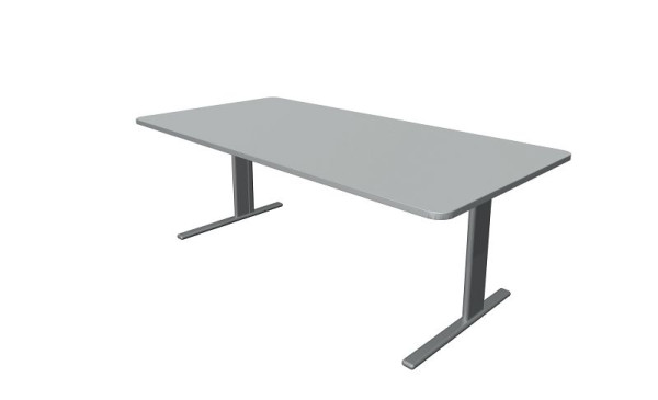 Kerkmann Schreibtisch Unic B 2000 x T 1000 x H 750 mm, lichtgrau, (Montage), 11334211-1