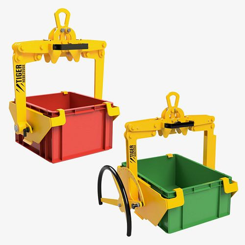 TIGER Hebezeuge Kastengreifer für Kunststoffbehälter - KWG-KLT, passend für Behälter-Typ: SSI-600x400 mm, Traglast: 100 kg, KWG-010-KLT-HR-SSI-600x400