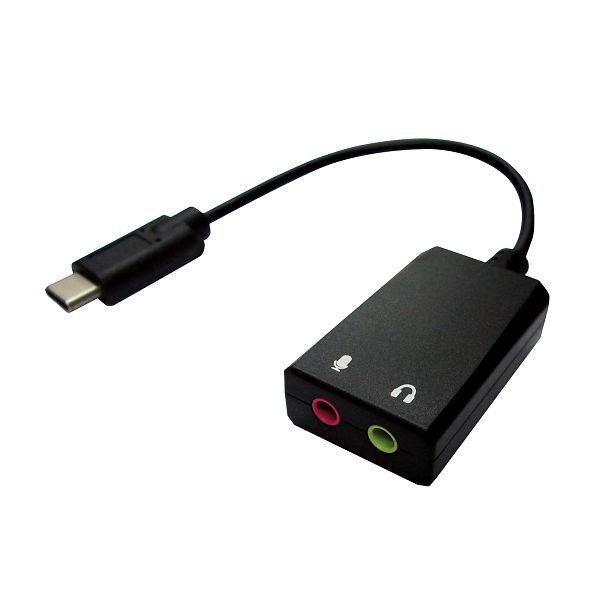 VALUE Adapter USB Typ C - 2x 3,5 mm Audio, ST/BU, 0,13 m, 12.99.3213