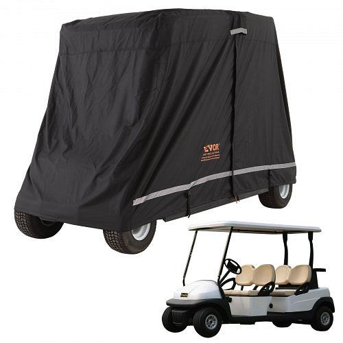 VEVOR 4-Personen-Golfwagen-Abdeckung, 600D-Polyester, wasserdichte Abdeckung, universell passend, QFBSGEFCZGMD7Y5A6V0