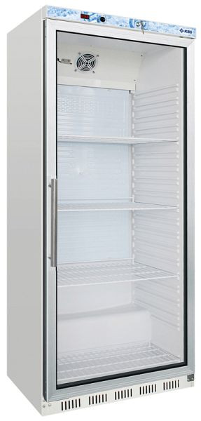KBS Glastürkühlschrank 602 GU, mit Glastür, Außenmaterial: Stahlblech weiß pulverbeschichtet, 347608