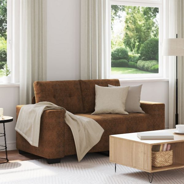 vidaXL Zweisitzer Sofa Braun 120 cm Kunstleder, 4105120