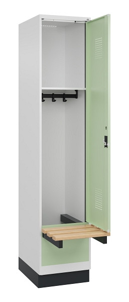 C+P Spind Evolo PLUS, 1 Abteile, 1950x400x815mm, 9016/6019, Zylinderschloss, 049040-12 S10046