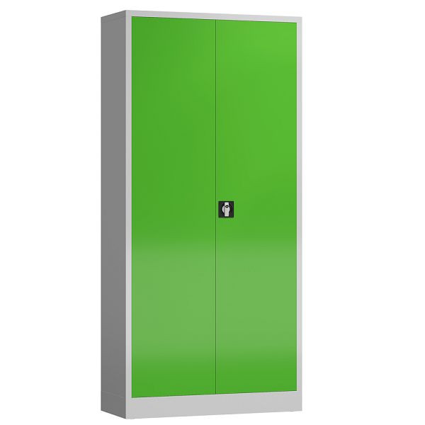 Lüllmann ClassiX Flügeltürenschrank, 1945 x 920 x 600 mm, lichtgrau/gelbgrün, X-530365